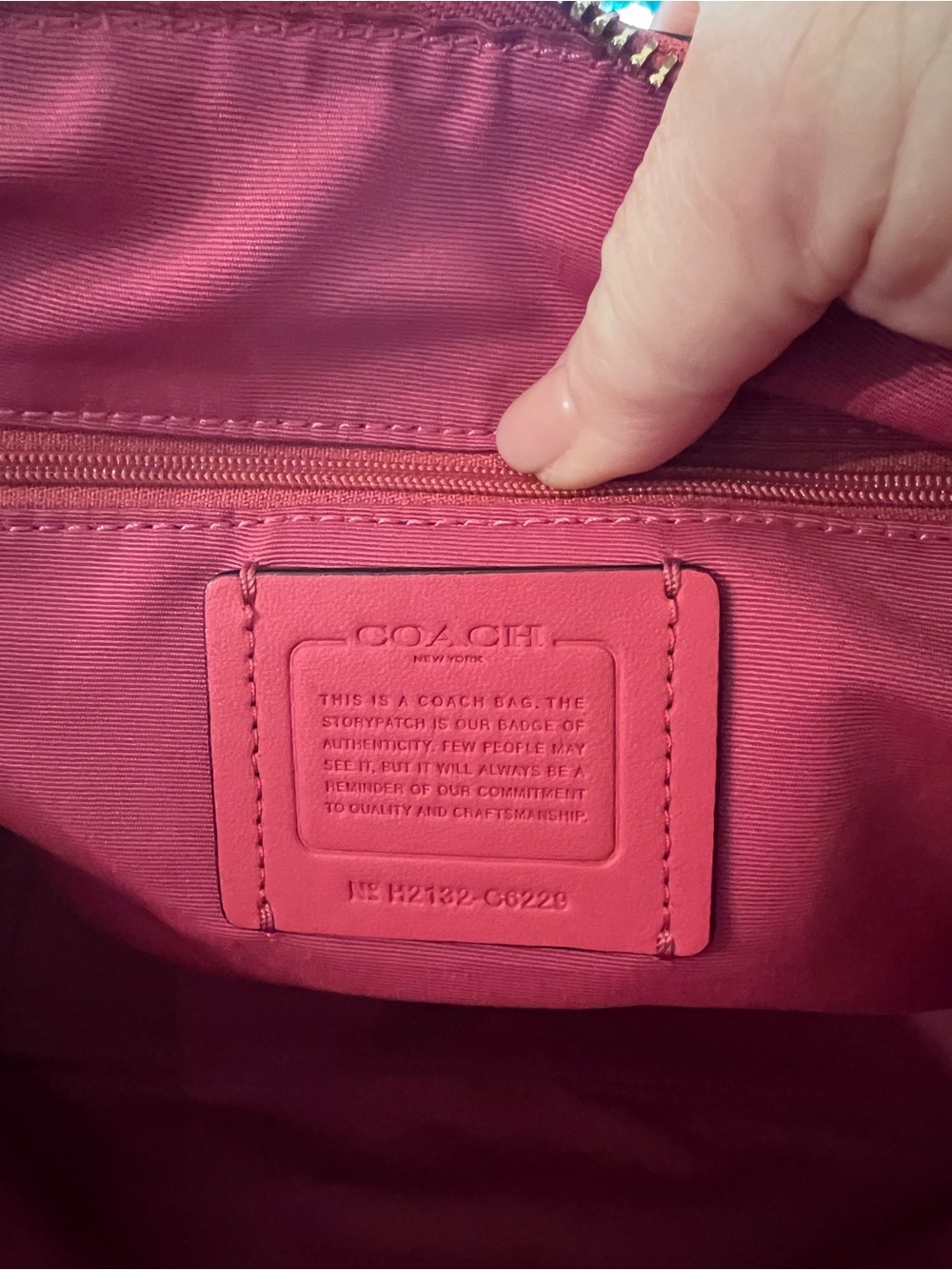 Coach Kacey Satchel C6229 Rouge Pink Pebble Leather Crossbody $378 MSRP - Picture 8 of 8